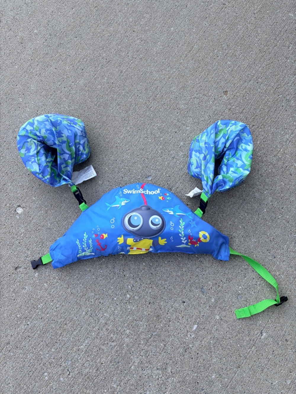 SwimSchool Kids Blue Float Aid with Fun Ocean Graphics